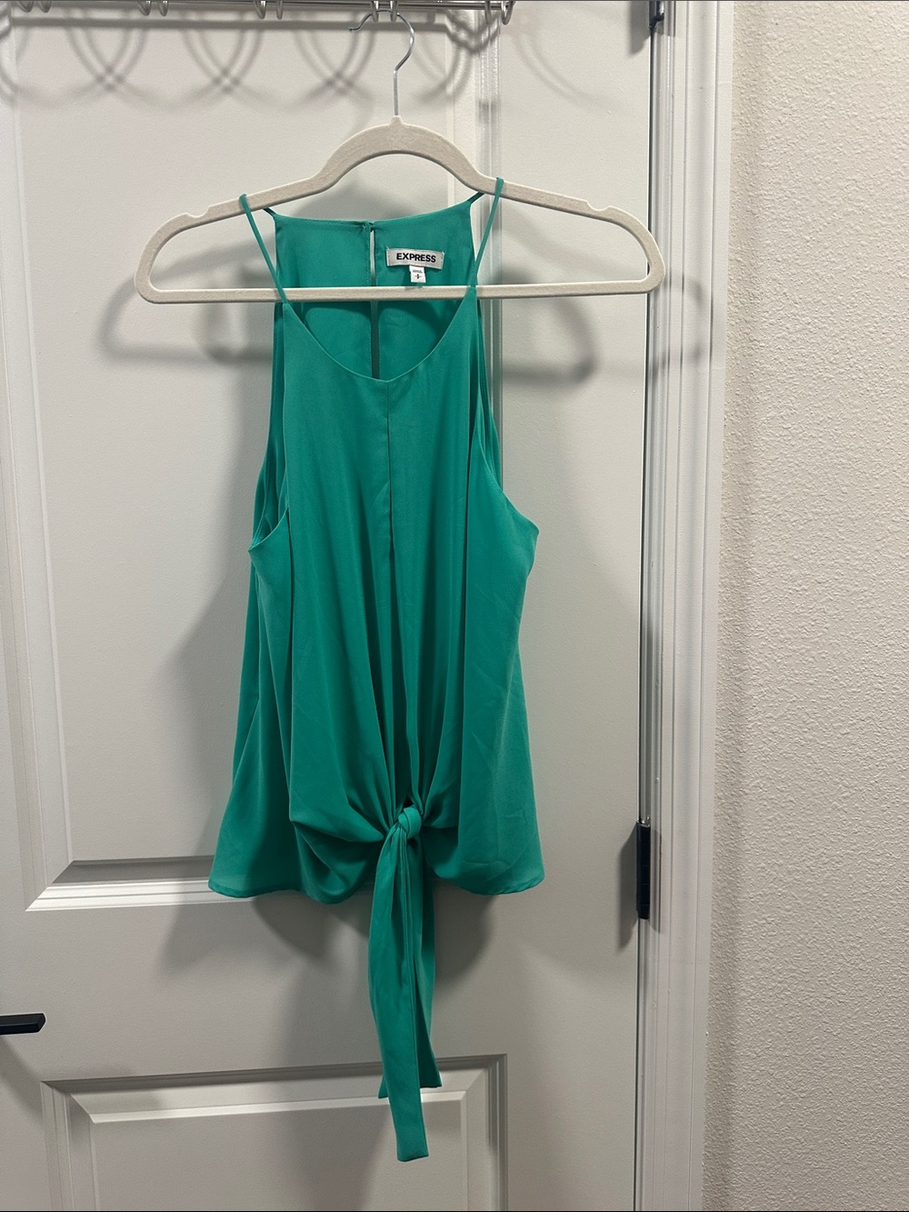 Express Teal Tie-Front Camisole